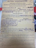 <div class=lightGallery-captions><p>Póliza antigua Guanarteme, Canarias</p><p>Imagen de un documento de Mutua Guanarteme de una `Póliza` o `Título` expedido aparentemente en 1944</p><h4>Material cedido por 183 - MUTUA BALEAR</h4><span>1944</span></div>